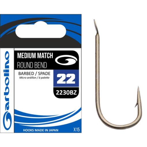 hameçon non monté garbolino peche expert 2230BZ medium match round