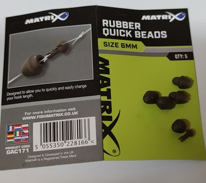 Attache rapide Matrix Rubber Quick Beads 6 mm - Pêche Expert