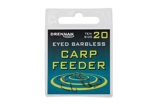 hameçon carp feeder drennan barbless eyed oeillet pêche expert