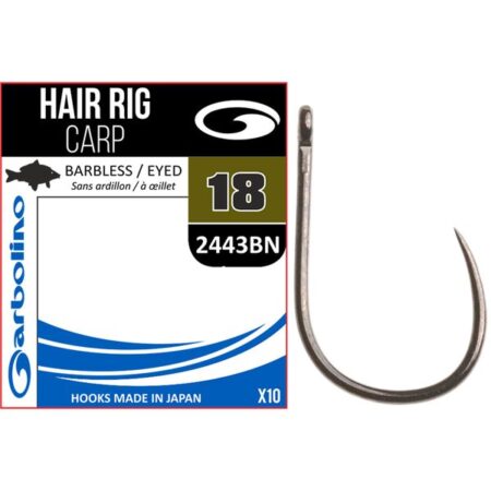 hameçon garbolino 2443bn 2443 hair rig carp