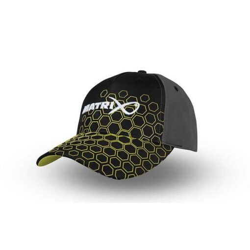 casquette matrix 2024 hex print baseball cap black pêche-expert