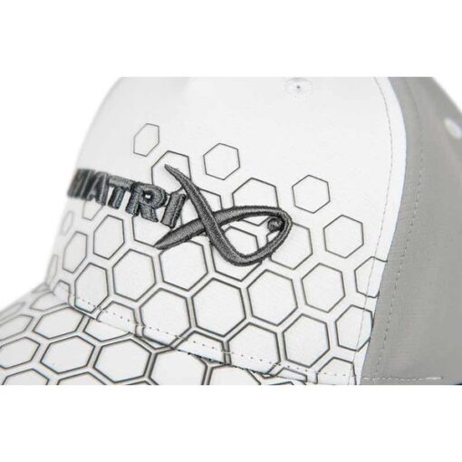 casquette matrix 2024 hex print baseball cap white blanc pêche-expert