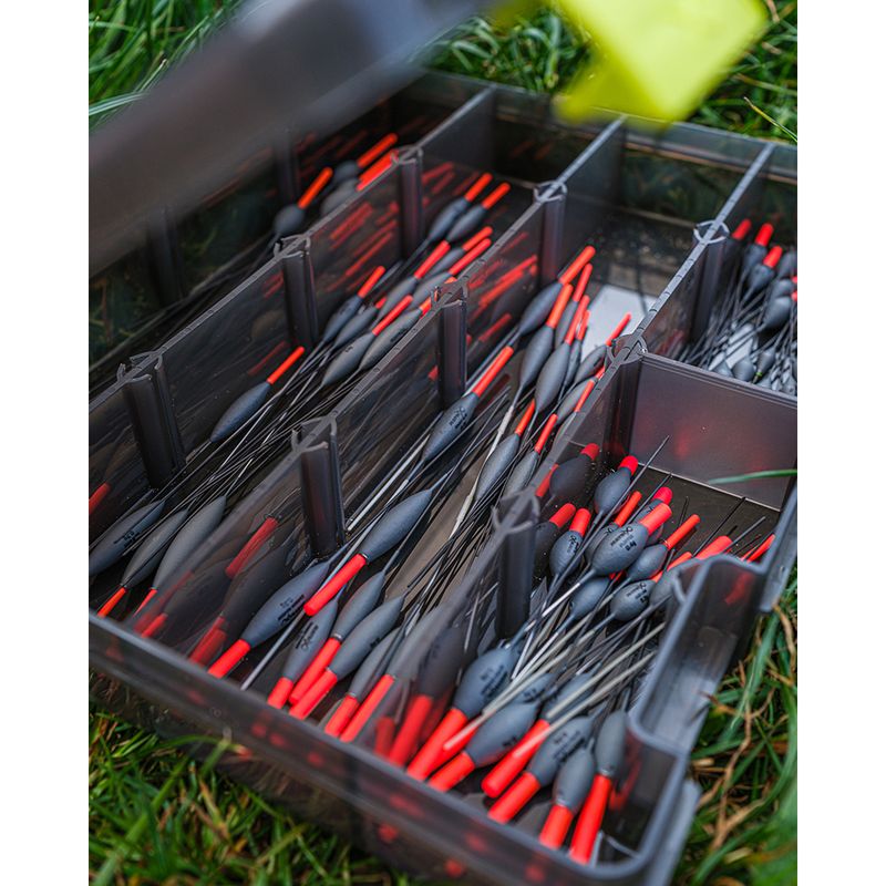 Boîte de rangement Matrix Storage Boxes avec compartiments modulables pour feeders flotteurs et accessoires de pêche