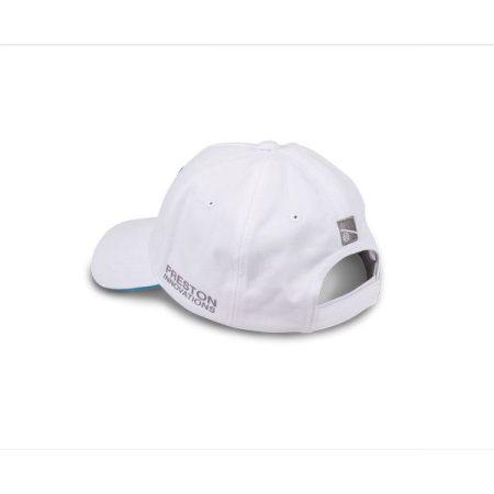 casquette hd blanche preston logo bleu pêche-expert