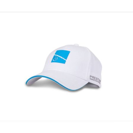 casquette hd blanche preston logo bleu pêche-expert