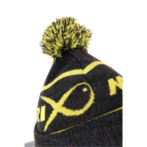 bonnet matrix grey lime bobble hat pêche-expert