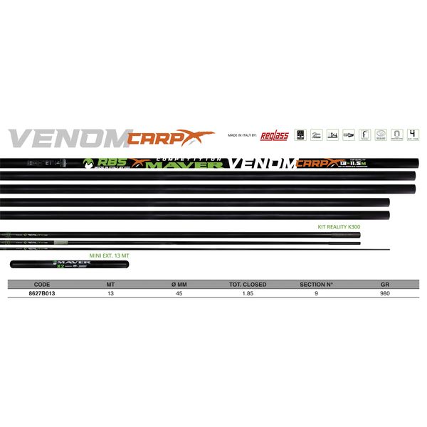 canne maver venom carp haut de gamme reglass