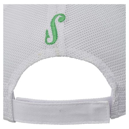 Casquette Sensas Iconic White US Trucker blanc et vert respirante pour pêche et outdoor