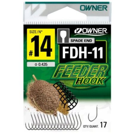 Hameçon OWNER FDH-11 Feeder wide gap black nickel pour carpe et brème