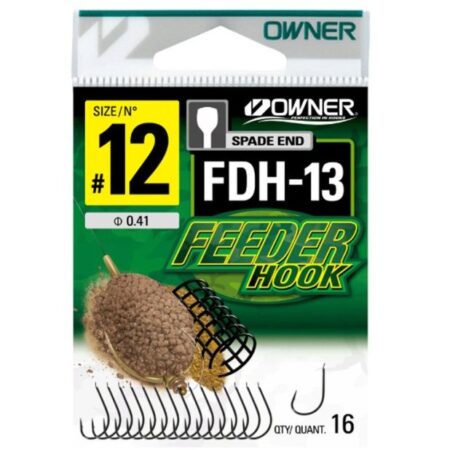 Hameçon feeder Owner FDH-13 ultra piquant black nickel pour pêche au feeder