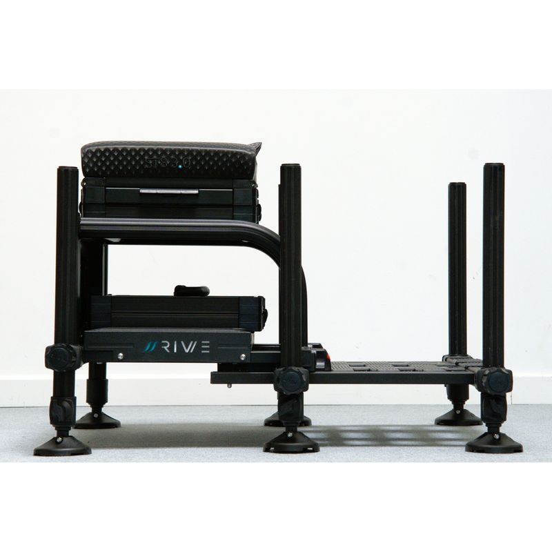 Station de pêche RIVE ST8 3.0 Full Black et Aqua en aluminium pour pêche au coup