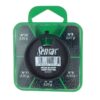 Boîte de plombs peints verts 5 cases pour ligne de pêche au coup